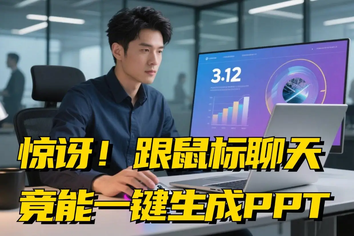 我被AI惊艳到了｜跟鼠标聊天就能快速生成PPT！  的封面